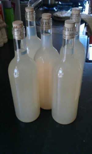 Ginger wine successfully bottled