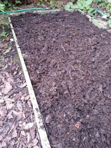 Compost on raised bed