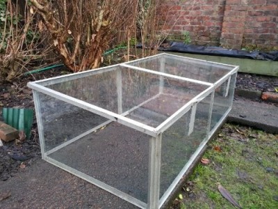 Fully glazed cold frame