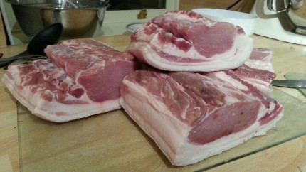 Back bacon before curing